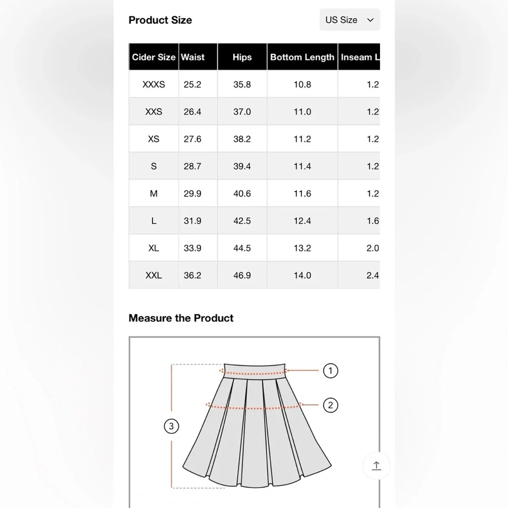 Cider COTTON LOW RISE SPLIT SKORT XXL CR23-26